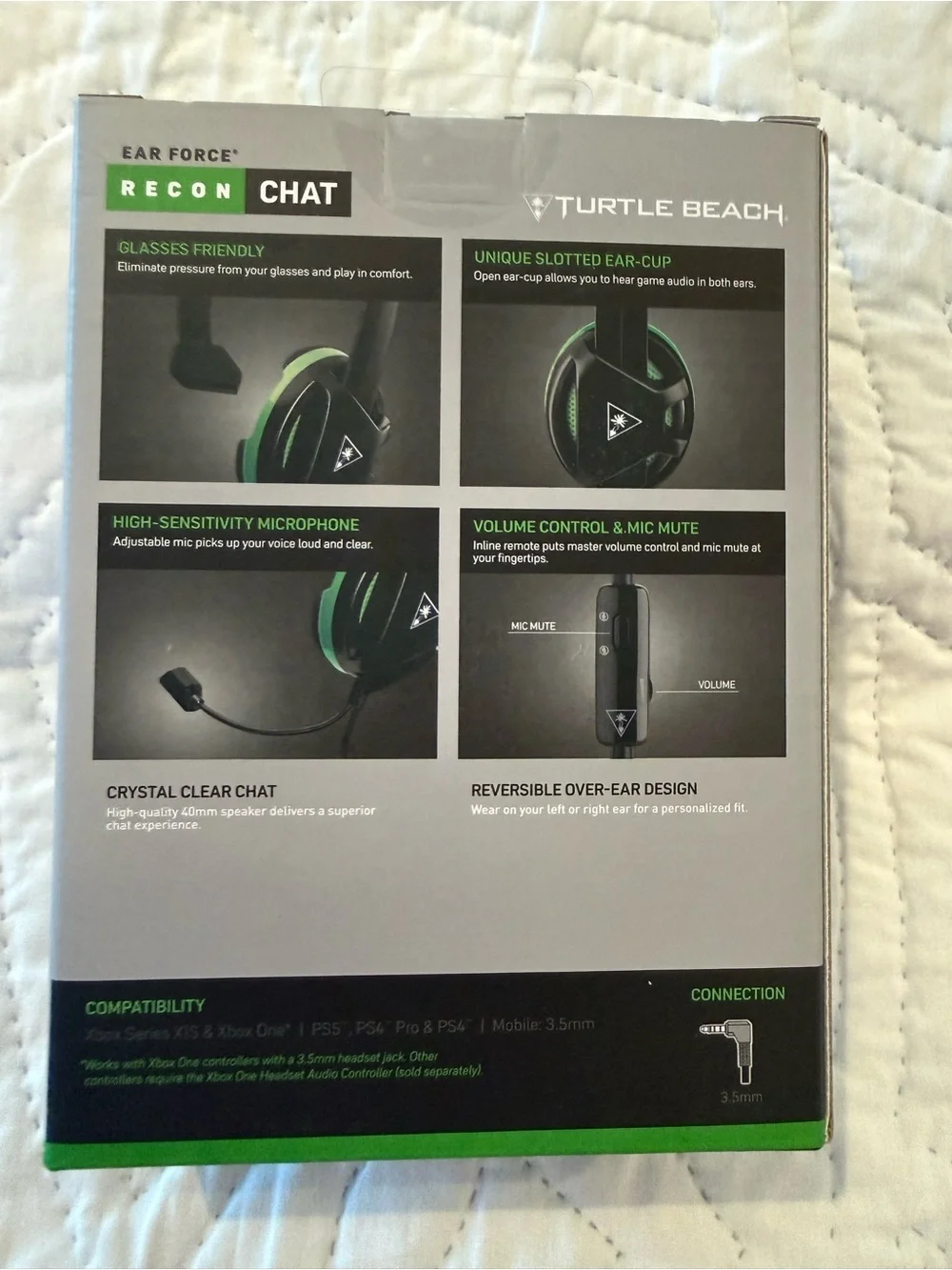Turtle Beach Recon Chat Wired Gaming Headset - Black & Green for XBOX